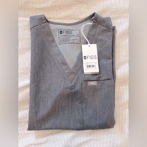 Figs Catarina one-pocket top XS in Graphite